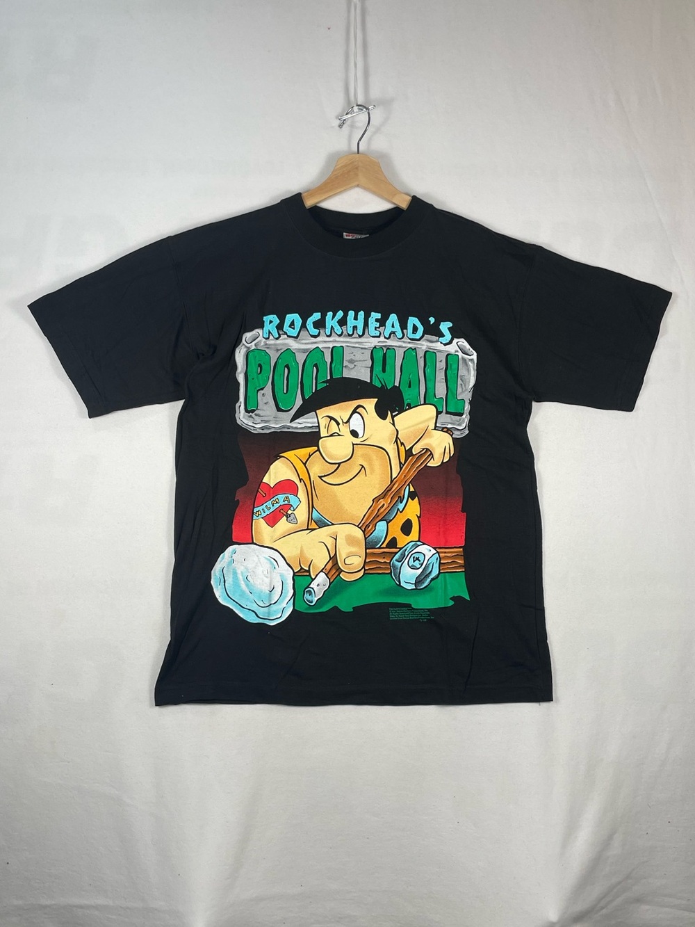 Vintage NOS 1994 Flintstones Fred Rockhead's Pool Hall Novel Teez T shirt Sz M